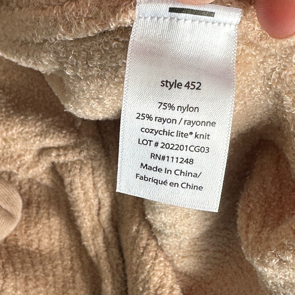 Barefoot Dreams Cozy Chic Lite Circle Cardi Cardigan XS/Small Tan Sable Soft - Picture 6 of 7